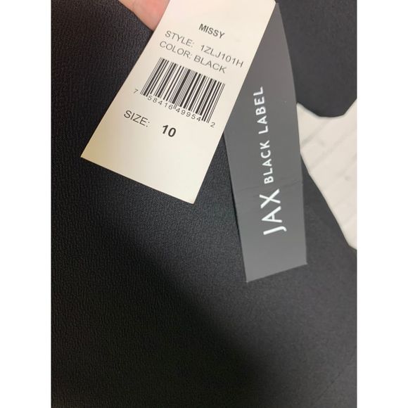 JAX Black Label Black Embroidered Flower Dress - Picture 5 of 5